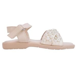 toothless Kids Girls Pearl Embellished Sandals