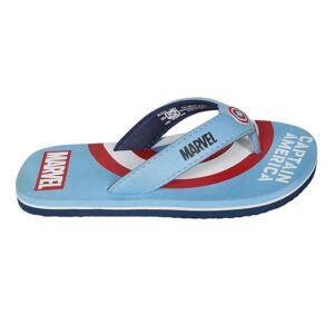 Captain America Printed Kids Boys Sky Blue Flip-Flops