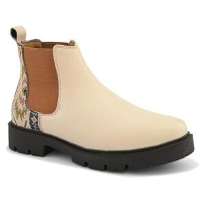 Printed Mid Top Chelsea Boots For Woman